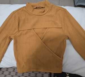 Fashion Nova Mustard Crop Top